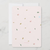 Roze en blauwe bloesems kaart (Achterkant)