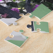 Roze en blauwe boedgie en Bougainvillea Legpuzzel (Zijkant)