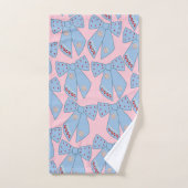 Roze en blauwe bogen bad handdoek (Handdoek)
