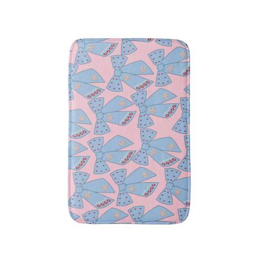 Roze en blauwe bogen badmat (Voorkant Verticaal)