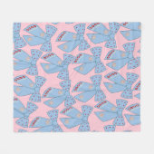 Roze en blauwe bogen fleece deken (Voorkant (Horizontaal))