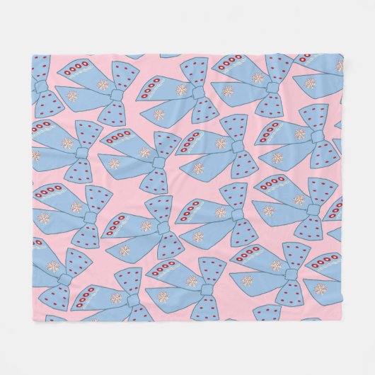 Roze en blauwe bogen fleece deken (Voorkant (Horizontaal))