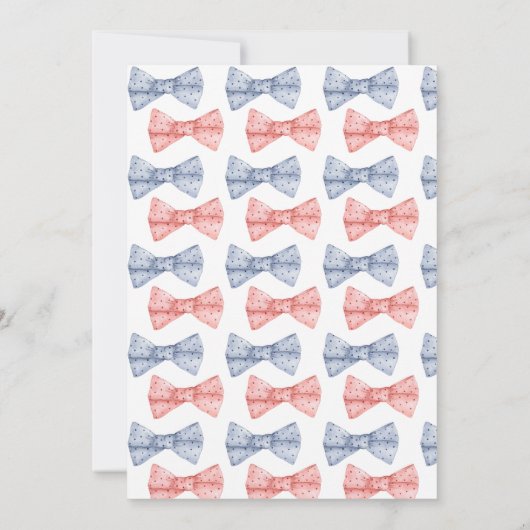 Roze en Blauwe Bogen Geslacht Onthullen Partij Kaart (Achterkant)