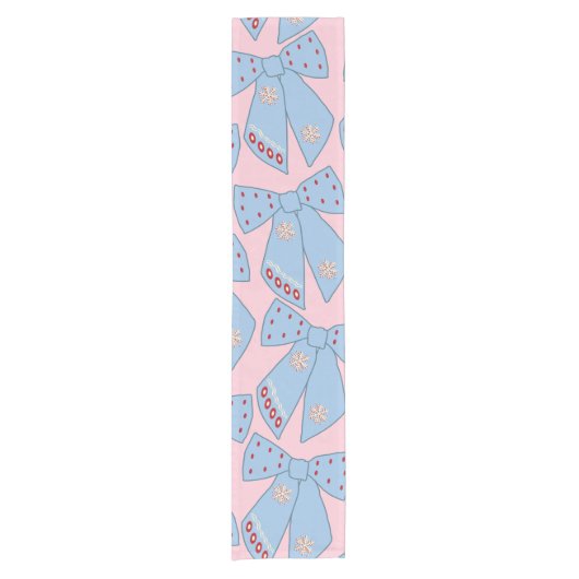 Roze en blauwe bogen korte tafelloper (Voorkant)