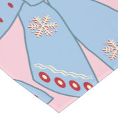Roze en blauwe bogen korte tafelloper (Hoek)