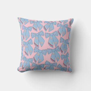 Roze en blauwe bogen kussen