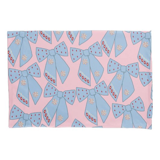 Roze en blauwe bogen kussensloop (Voorkant)