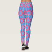 Roze en Blauwe Boho Ster Leggings (Achterkant)