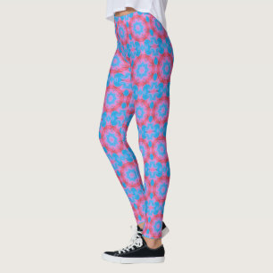 Roze en Blauwe Boho Ster Leggings