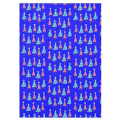 Roze en blauwe bomen Blauwe kerstfeestjes Tafelkleed (Voorkant)