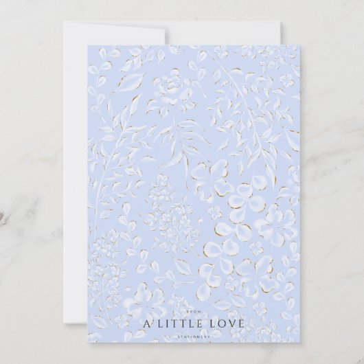 Roze en blauwe boog baby shower uitnodiging (Achterkant)