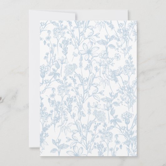 Roze en Blauwe boog Bruids Douche uitnodiging (Achterkant)