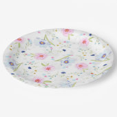  roze en blauwe Borden van flessenpapier Papieren Bordje (Gekanteld)