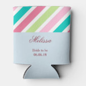 Roze en blauwe bruid om te zijn blikjeskoeler (Voorkant)