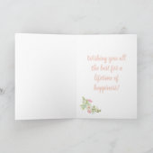 Roze en blauwe bruidsbabyfeest kaart (Binnen)