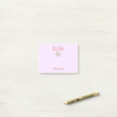 Roze en blauwe bruidsfavoriet cadeau post-it® notes (Op bureau)