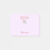 Roze en blauwe bruidsgunstgeschenk post-it® notes (Voorkant)