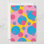 Roze en Blauwe Bubbels Foto Meisje Verjaardagsfees Kaart (Achterkant)