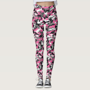 Roze en Blauwe Camo Broek Leggings