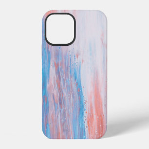 Roze en blauwe canvas schildering iPhone 12 hoesje