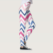 Roze en Blauwe Chevron Leggings (Rechts)