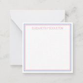 Roze en blauwe Chinoiserie kerstcadeaus Notitiekaartje (Achterkant)