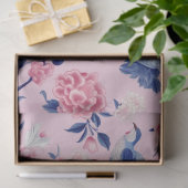 Roze en Blauwe Chinoserie-serie Design 1 Tissuepapier (Geschenk)