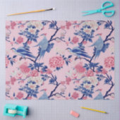 Roze en Blauwe Chinoserie-serie Design 1 Tissuepapier (Craft)