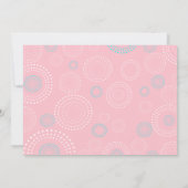 Roze en Blauwe Circles Baby shower Uitnodiging (Achterkant)