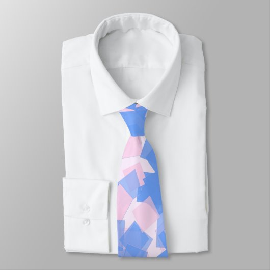 Roze en blauwe Confetti Stropdas (Gebonden)