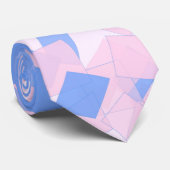 Roze en blauwe Confetti Stropdas (Opgerold)