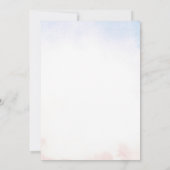 Roze en Blauwe Coquette Bow Gender Reveal Kaart (Achterkant)