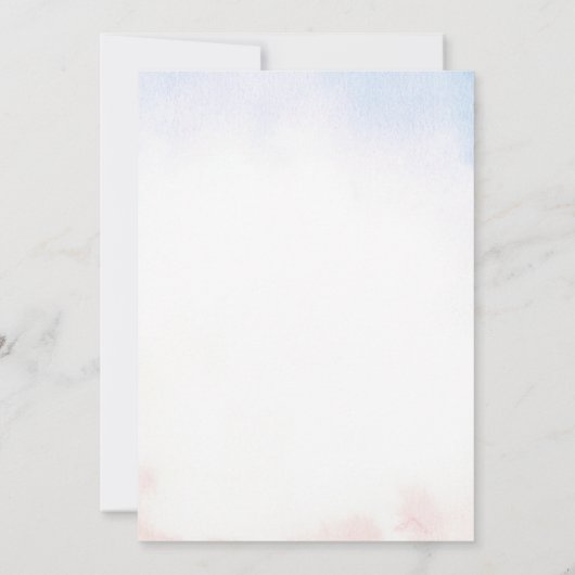 Roze en Blauwe Coquette Bow Gender Reveal Kaart (Achterkant)