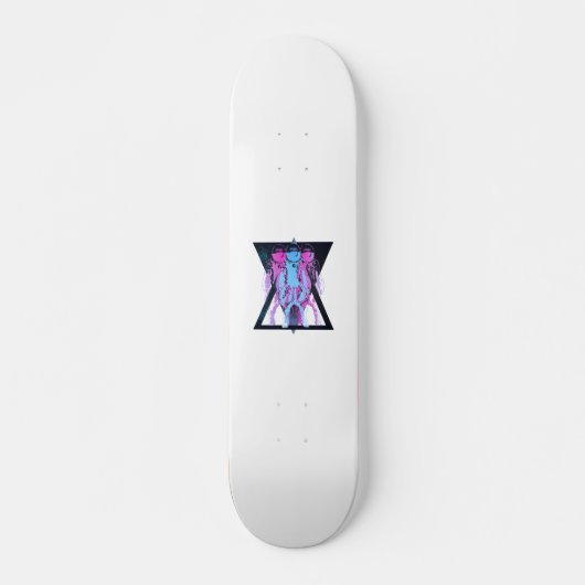 Roze en blauwe Cosmonaut hipster Persoonlijk Skateboard (Voorkant)