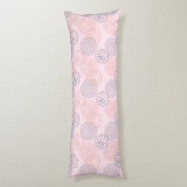 Roze en blauwe Dahlias omkeerbare lange decor Lichaamskussen