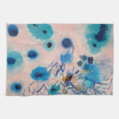 Roze en blauwe design keukenhanddoek (Horizontaal)