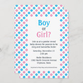 Roze en Blauwe Diagonale Dot Geslacht Onthullen Do Kaart (Voorkant / Achterkant)