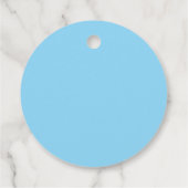 Roze en blauwe doedel patroon bedankjes labels (Achterkant)