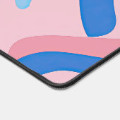 Roze en blauwe doedel patroon bureaumat (Hoek)