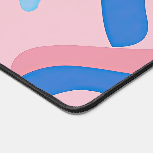 Roze en blauwe doedel patroon bureaumat (Hoek)