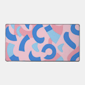 Roze en blauwe doedel patroon bureaumat (Voorkant)