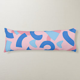 Roze en blauwe doedel patroon lichaamskussen