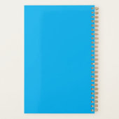 Roze en blauwe doedel patroon planner (Achterkant)