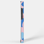 Roze en blauwe doedel patroon samsung galaxy hoesje (Rechterkant)