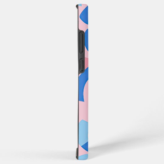 Roze en blauwe doedel patroon samsung galaxy hoesje (Rechterkant)