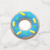 Roze en blauwe donuts confetti (Kleine voorkant)