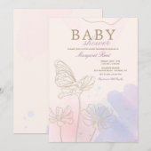 Roze en blauwe douche kaart (Voorkant / Achterkant)