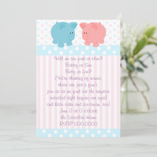 Roze en blauwe draaistellen kaart (Staand voorkant)