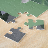 Roze en blauwe draaistellen tegen Angel Trumpets Legpuzzel (Zijkant)