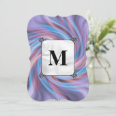 Roze en blauwe draf kaart (Staand voorkant)